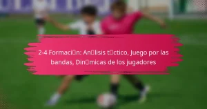 2-4 Formación: Análisis táctico, Juego por las bandas, Dinámicas de los jugadores